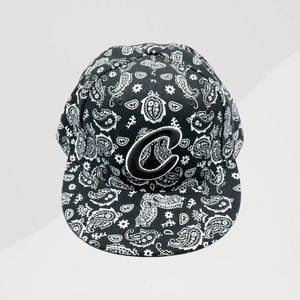 Black Paisley Hat All Over‎ Print Unique And Rare Size L 7 1/2